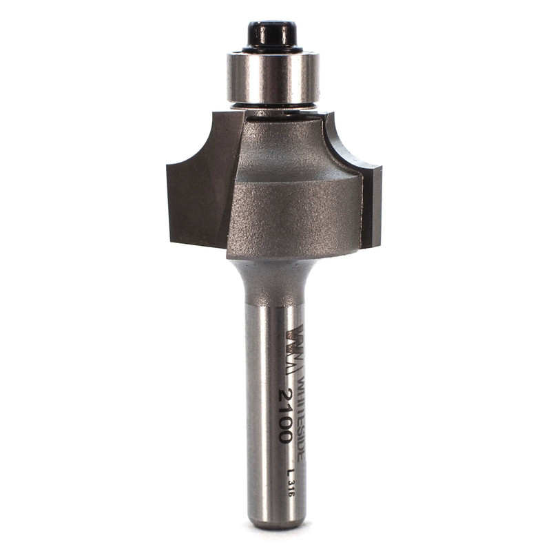 2100 Beading Router Bit 1/4" SH 3/16" R X 7/8" D X 1/2" CL